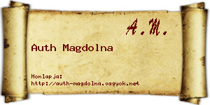 Auth Magdolna névjegykártya