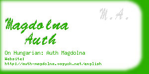 magdolna auth business card